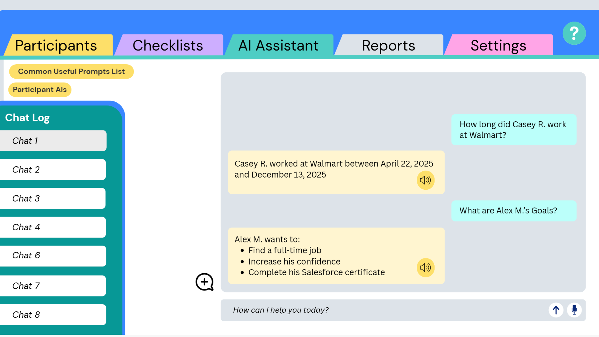 PathAble AI Assistant chat interface