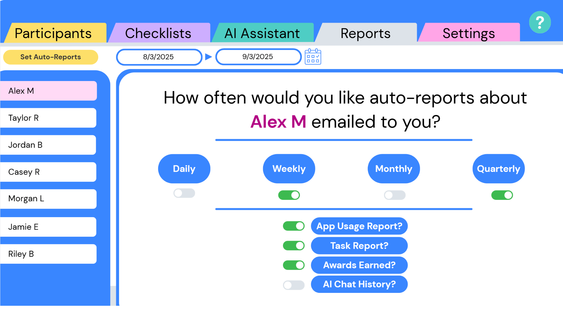 PathAble AI auto-reports configuration